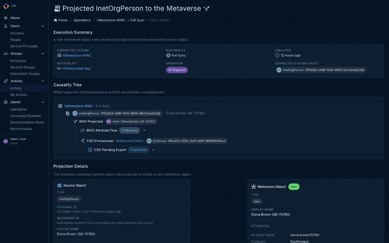 Activity Run Profile Execution Detail