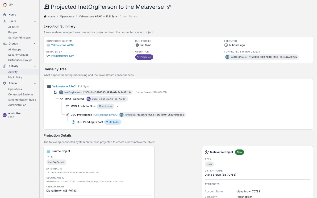 Activity Run Profile Execution Detail