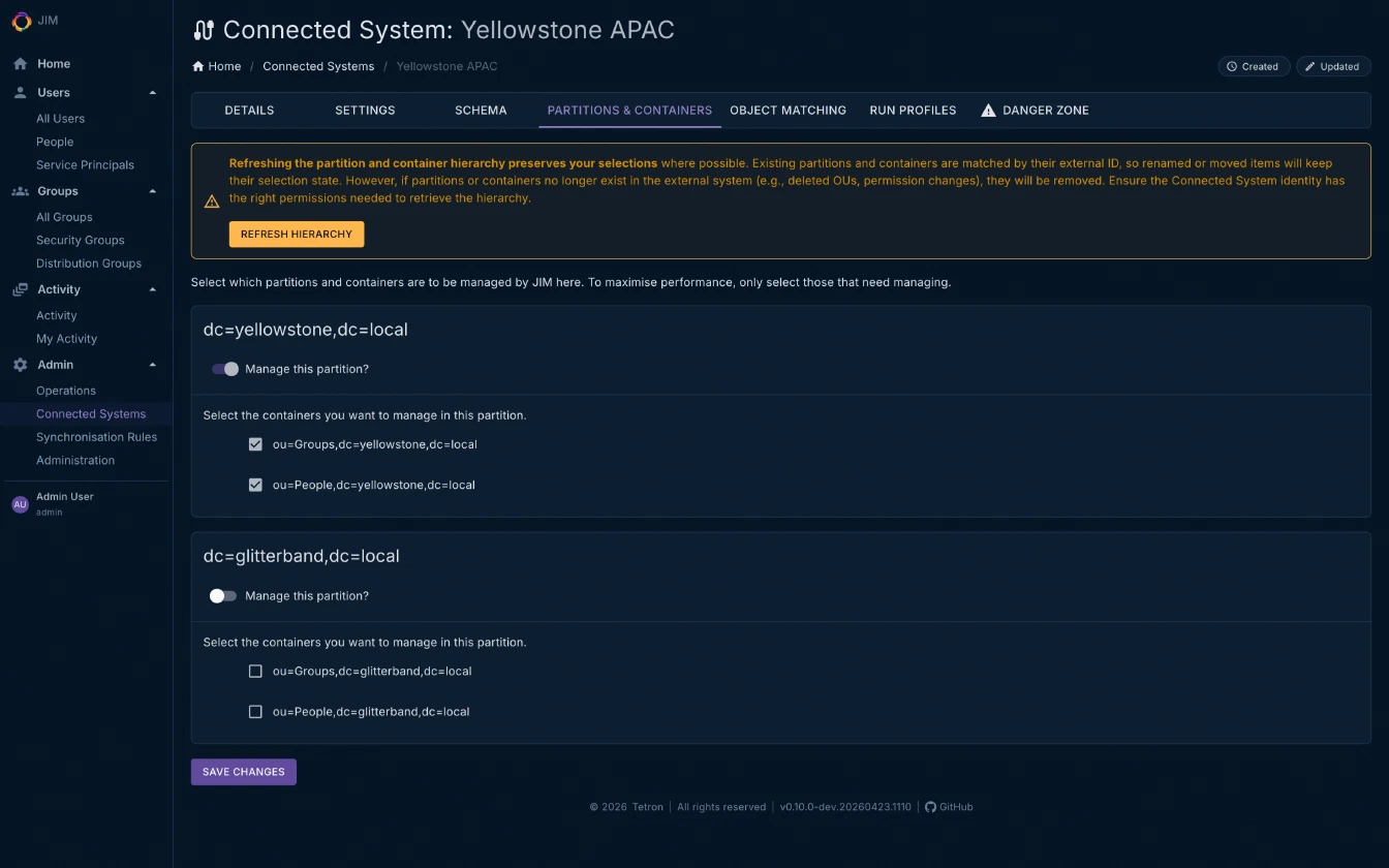 Connected System Containers