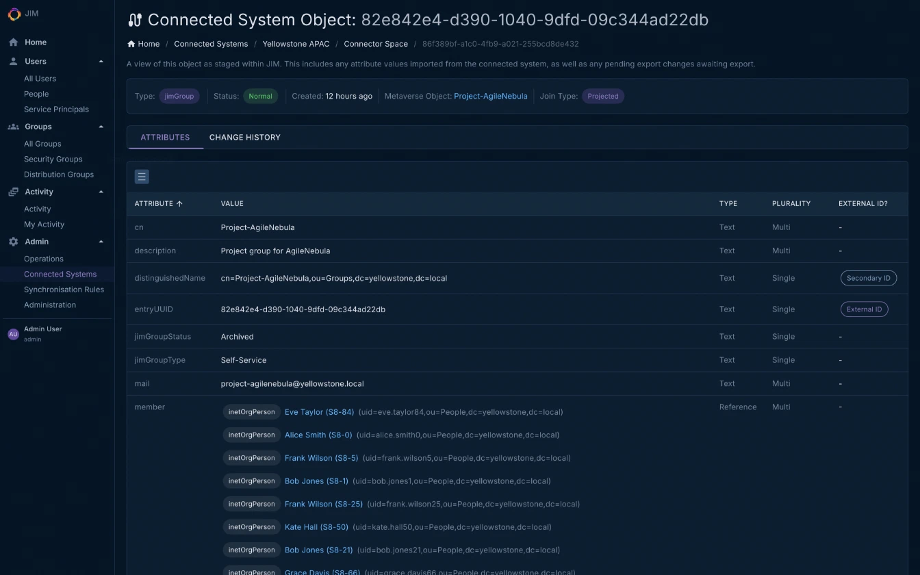 Connected System Object -- Group
