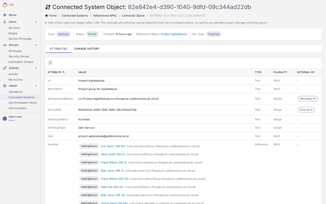 Connected System Object -- Group