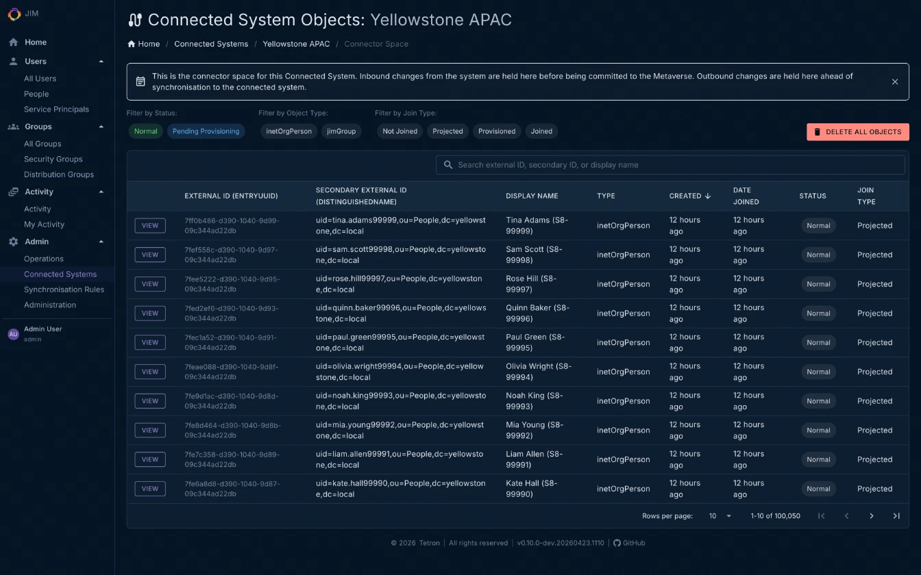 Connected System Objects