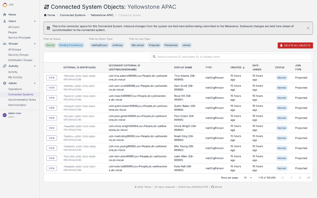 Connected System Objects